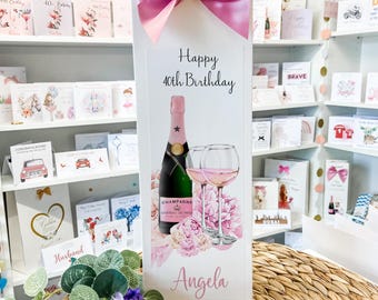 Birthday Personalised Bottle Bag - Personalised Gift Bag - Birthday Gift Bag - Birthday Gifts - Birthday Gift Idea