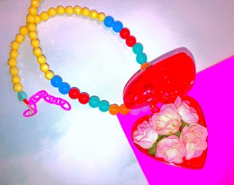 Heart Flower Bower Necklace