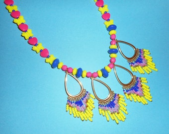 Day Glo Danglers Necklace