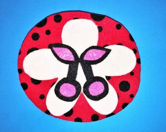 Black Cherry Blossom Barrette Brooch