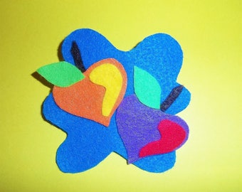 Fabulous Felt Ornamental Orchard Brooch