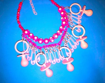 Pretty Pink Pacifier Necklace