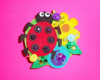 Fabulous Felt Ladybug Barrette