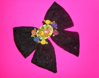 Big Black Bow Barrette