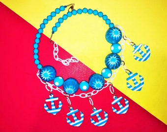 Deep Blue Twee Necklace