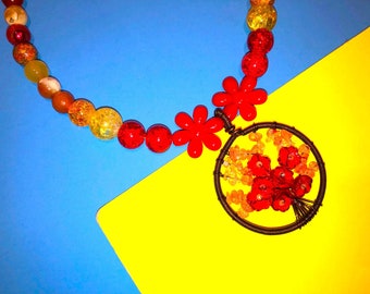 Fall Flowers Necklace