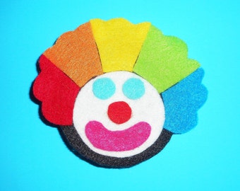 Fabulous Felt Summer Clown Barrette