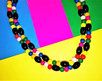 Black and Bright All Over Necklace