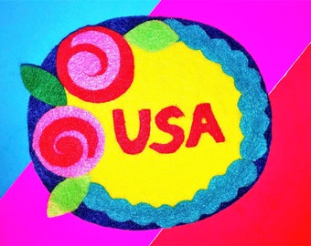 Happy B-Day USA Barrette Brooch