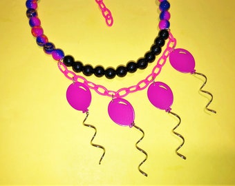 Pink Balloons Necklace