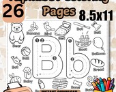 Alphabet Coloring Pages Alphabet Tracing Alphabet Activity Pages Digital Alphabet Pages Printable Letters Alphabet Colouring Tracing Letters