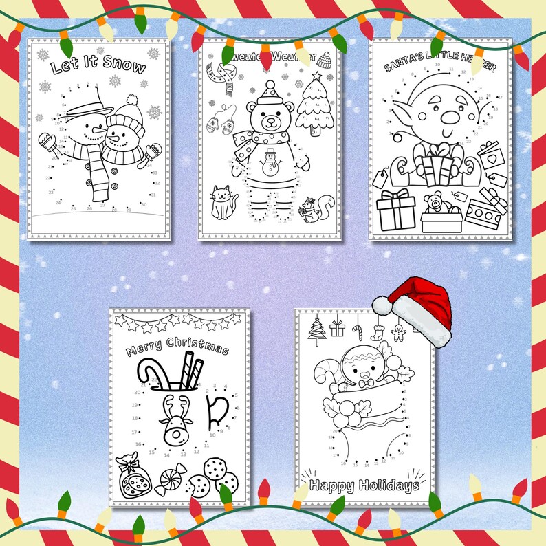 Christmas Activity Pages Kids Coloring Book Christmas Colouring Pages