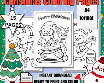 15 Cute Christmas Coloring Pages Gingerbread Man Coloring Christmas Coloring Sheets Christmas pages to print Colouring Santa Coloring Book