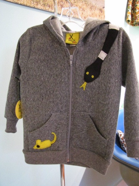 Items similar to Snake and Mouse Hoodie Sizes 2T and 4T on Etsy