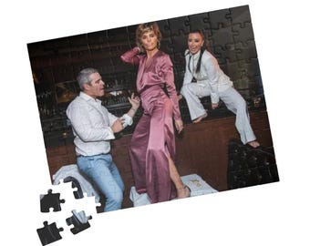 Jigsaw Puzzle, Real Housewives Fans Gift, Lisa Rinna Andy Cohen Kyle Richards Dancing, 520 Piece Puzzle, Housewives Lover Present, Iconic