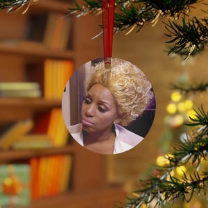 Metal Ornaments, Christmas Ornament featuring Nene Leakes in Bad Wig, Great Gift for Bravo Lover, Real Housewives of Atlanta Fan