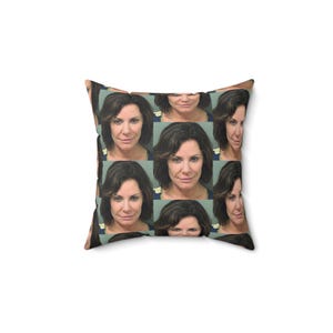 Countess Luann Mugshot Pillow: Real Housewives Throw Cushion
