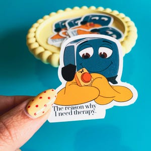 Why I need therapy- The Brave Little Toaster Vinyl Sticker