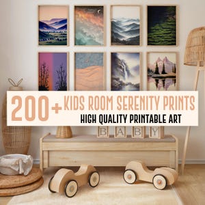 Más de 200 láminas de serenidad para habitaciones infantiles - Láminas para guardería - Decoración de pared - Alta calidad - Paquete de láminas - Archivos de arte mural - Oferta por tiempo limitado 75%
