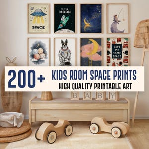 200+ Kids Room Space Nursery Wall Art Mega Bundle, Playroom Decor, Printable Wall Art, Kids room prints, nursery prints, wall art bundle,