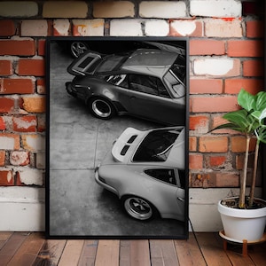 Retro Car Poster - Vintage Porsche Poster - Vintage Porsche Print - Vintage Porsche Wall Art - Vintage Car Poster - Old Porsche Poster