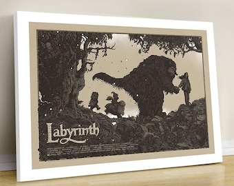 Labyrinth 1986 Movie Poster: Vintage Movie Art Print