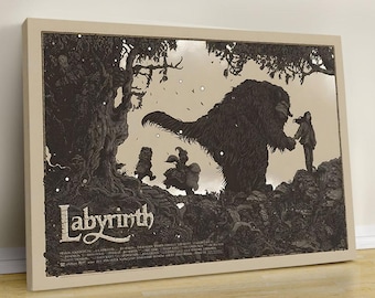 Labyrinth 1986 Movie Poster: Vintage Movie Art Print
