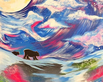 Magical Bear Art Print (8 x 10) | Mystical Spirit Animal Painting