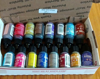 Alcohol Ink 1/2 ounce - 3.50 each - Ranger- 16 bottles/colors - collection #1