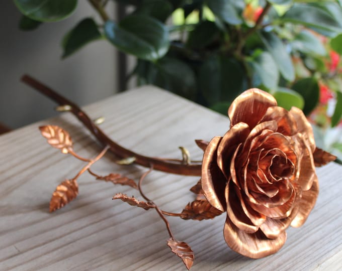 Handmade Copper Rose