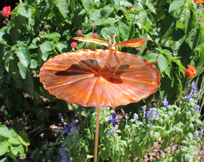 Copper Butterfly Garden Stake