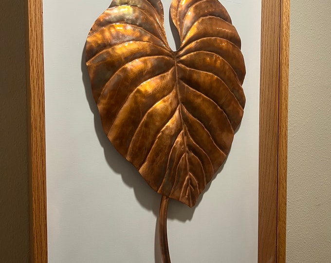 Copper Philodendron Shadow Box