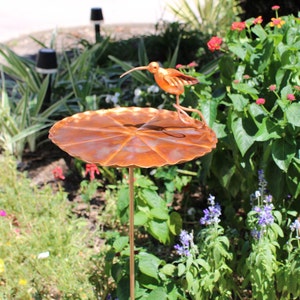 Gartenstecker Kolibri aus Kupfer