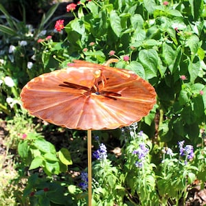 Copper Dragonfly Garden Stake