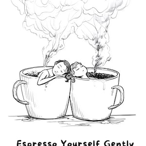 Coffee Bar Print: Espresso Wall Art for Your Coffee Station - More Espresso, Less Depresso