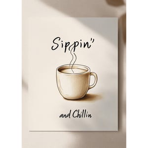 Cozy Cafe Station: A Coffee Cart Print to Warm Your Kitchen Corner and Enhance Ambiance, Sippin' & Chillin
