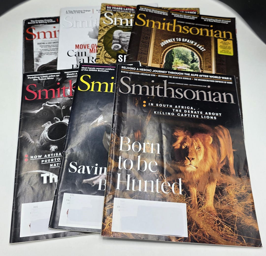 Lot of 7 Smithsonian Magazine (6) 2023 (1) 2024 Art Science History ...
