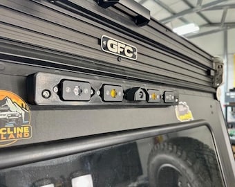 GoFast Camper chase light with Wolfbox camera mount. Uses Baja Designs Rock lights