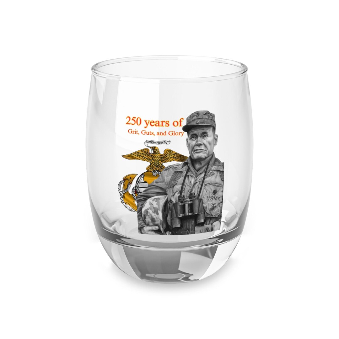 USMC 250 Years Whiskey Glass - Chesty Puller Semper Fi Tribute - Etsy
