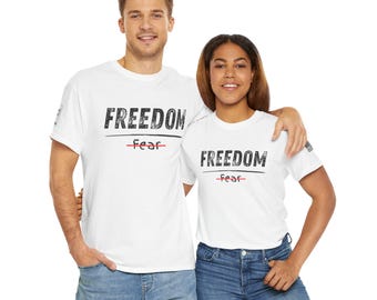 Camiseta unisex "Libertad sobre el miedo": camiseta inspiradora y motivacional
