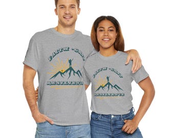Camiseta inspiradora con fe, coraje y resiliencia: camiseta gráfica motivacional