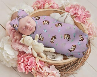 Baby Headband & Swaddle Blanket Set