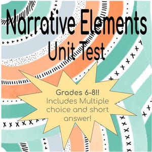 Middle School Literary Elements TEST ONLY
