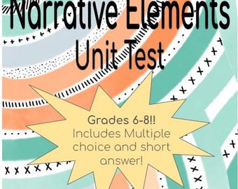 Middle School Literary Elements TEST ONLY
