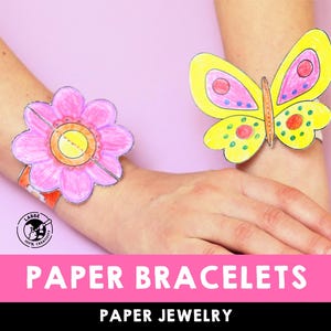 Braccialetti di carta / Gioielli di carta fai da te / Modelli di braccialetti di carta / Gioielli creativi / Attività artigianali per bambini