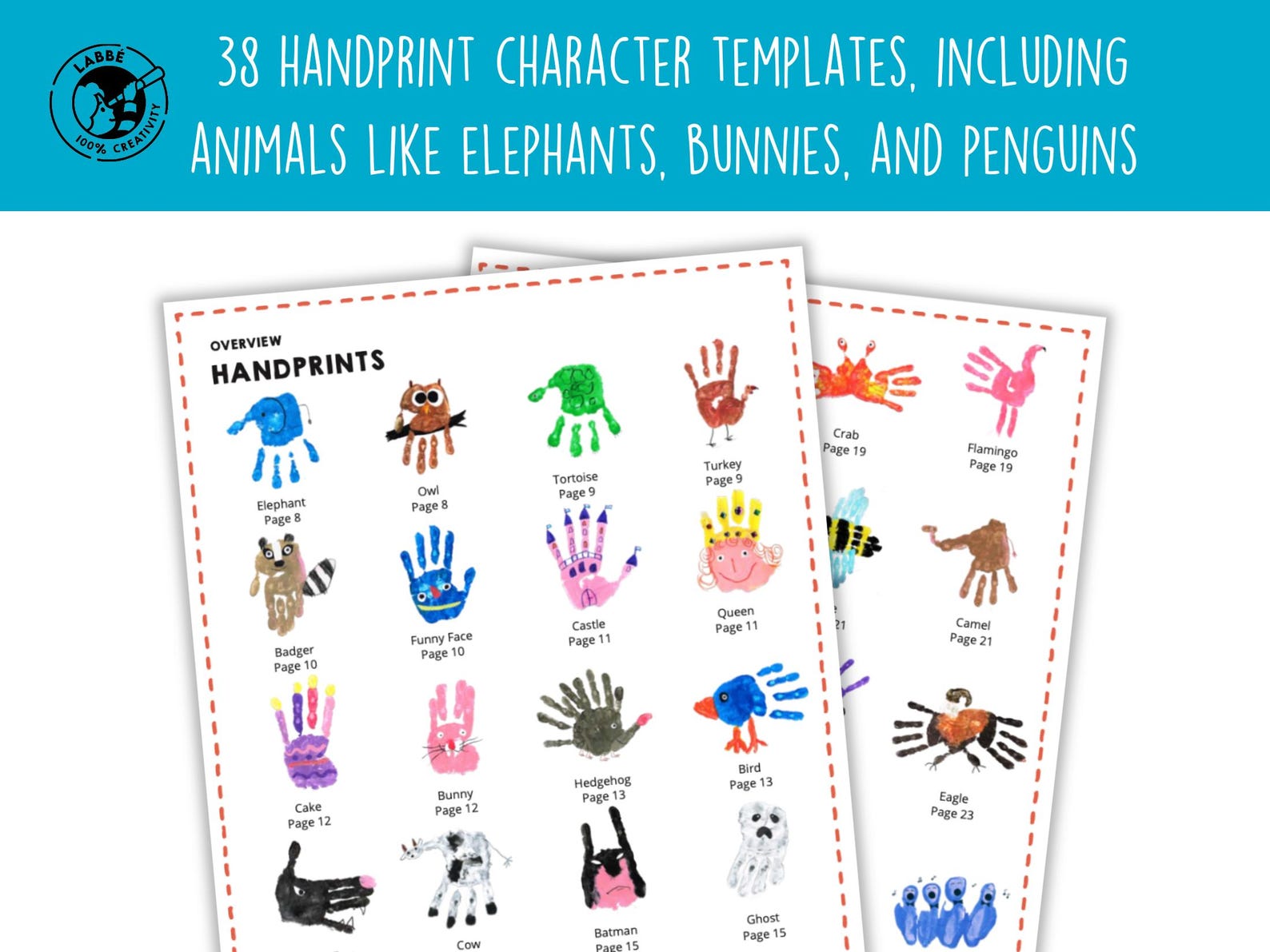 Handprint Art | Fun Fingerprint Characters | DIY Handprint Templates ...