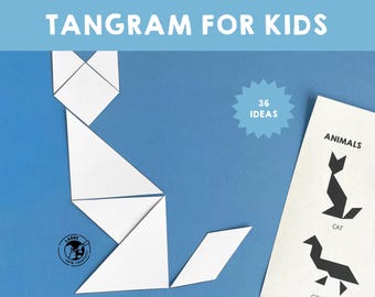 Tangram für Kinder: 36 geometrische Puzzle-Ideen (druckbar)