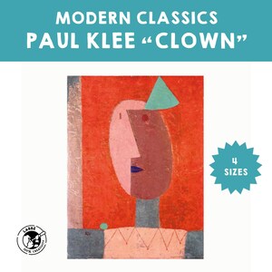 Paul Klee – Clown | Künstlertribut | Druckbare Vorlagen | DIY Kunstwerk | Modernes klassisches Handwerk | Paul Klee Clownkunst