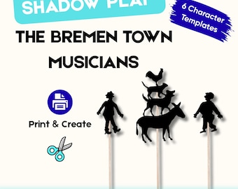 Shadow Play - The Bremen Town Musicians | Fairy Tale Shadow Theater | Animal Puppet Show | Kids Storytelling Activity | Classroom Drama
