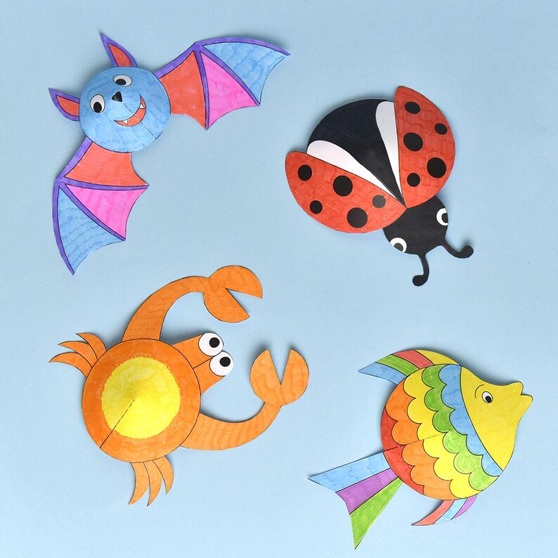 Paper Animal Families | 3D Templates | Animal Parents and Babies | Kids ...
